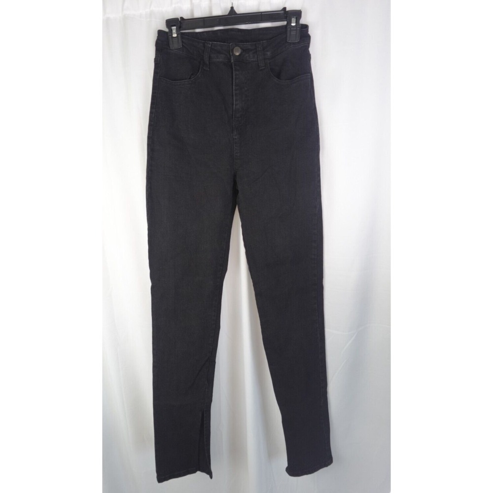 Acsense Womens Black Cult Denim Ankle Slit large Black YESSTYLE‎ Korean Jeans